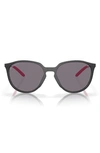 Oakley Sielo 57mm Polarized Round Sunglasses In Black Grey