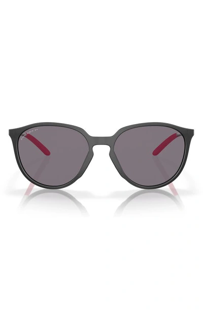 Oakley Sielo 57mm Polarized Round Sunglasses In Black Grey