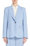 Weekend Max Mara Aletta Striped Single-breasted Blazer In Light Blue