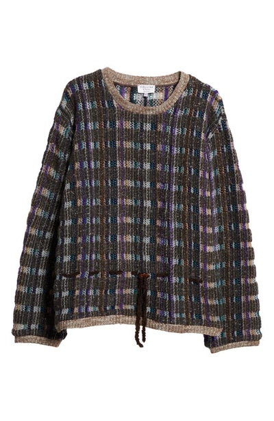 Collina Strada X Vitelli Plaid Crewneck Jumper In Vitelli Brown Plaid