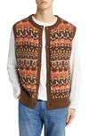 CLOSED FAIR ISLE BUTTON FRONT WOOL SWEATER VEST