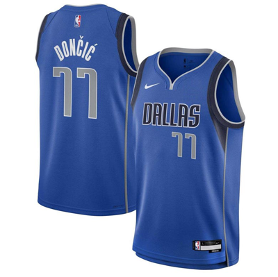 Nike Kids' Youth  Luka Dončić Blue Dallas Mavericks Swingman Jersey