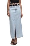 Mango Maxi Skirt In Light Blue In Light Blue