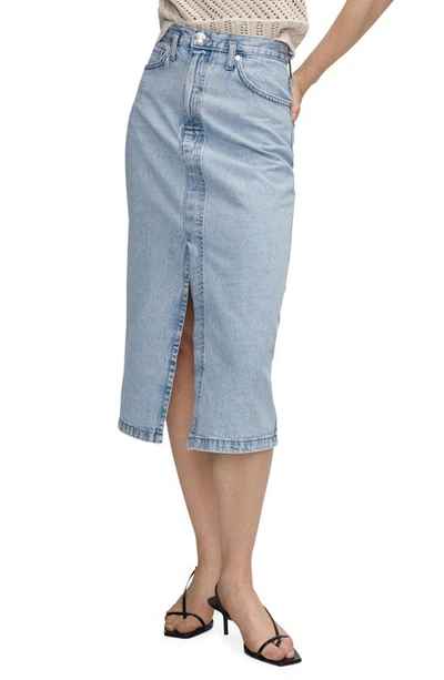 Mango Skirt Light Blue In Light Blue