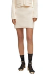 Mango Knit Miniskirt In Off White