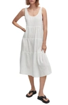 Mango Women's Textured Skater Dress In White