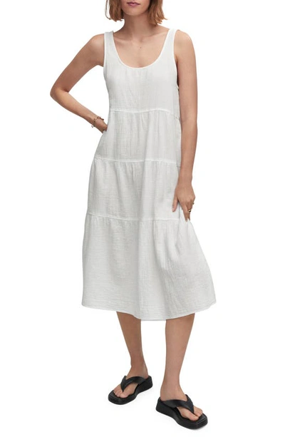 Mango Women's Textured Skater Dress In White