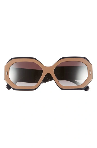Tory Burch Miller Geometric Sunglasses In Tan