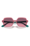 Vogue Kids' 46mm Gradient Square Sunglasses In Transparent Red