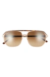 Ray Ban Bill One 60mm Square Sunglasses In Brown Gradient