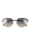 Ray Ban 55mm Gradient Irregular Sunglasses In Grey Flash