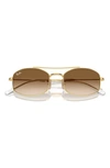 Ray Ban Rb3719 Sunglasses Gold Frame Brown Lenses 51-20