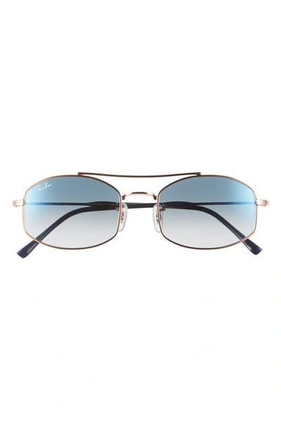 Ray Ban Rb3719 54mm Oval Sunglasses In Rose Gold