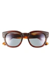 Ray Ban Mega Hawkeye 53mm Square Sunglasses In Striped Havana