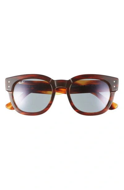 Ray Ban Mega Hawkeye 53mm Square Sunglasses In Striped Havana