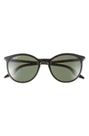 Ray Ban 54mm Polarized Round Phantos Sunglasses In Black Green