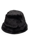 Eugenia Kim Yuki Faux Fur Bucket Hat In Black