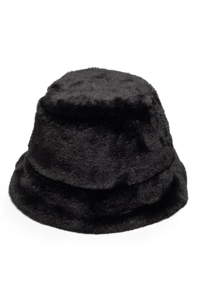 Eugenia Kim Yuki Faux Fur Bucket Hat In Black