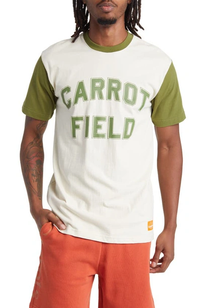 Carrots By Anwar Carrots Carrot Field Colourblock Cotton Graphic T-shirt In Olive