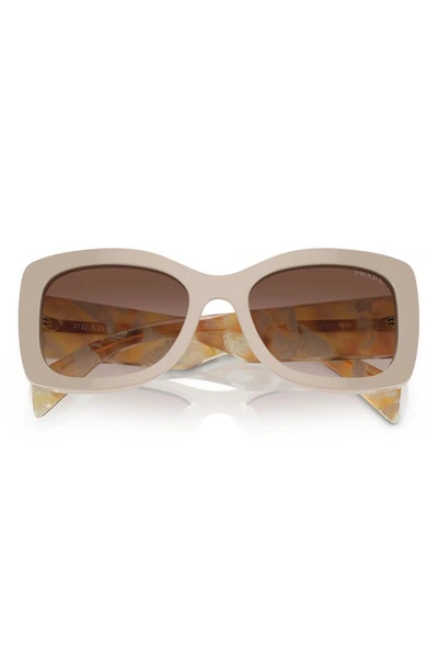 Prada Gradient Acetate Oval Sunglasses In Brown Grad