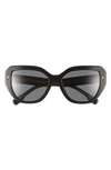 Tory Burch Logo Acetate Cat-eye Sunglasses In Black