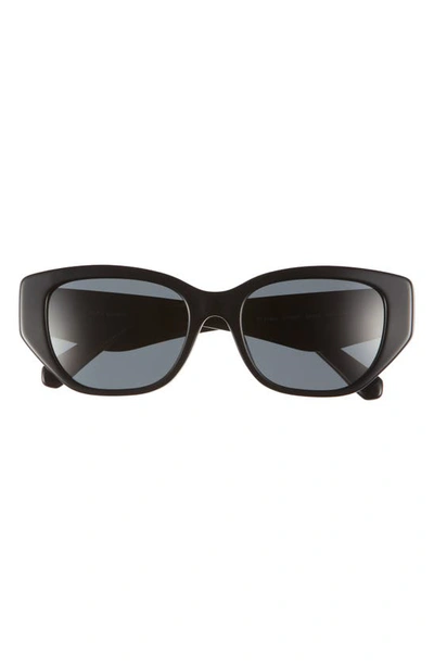 Tory Burch Kira Quilted Acetate Cat-eye Sunglasses In Black