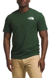 The North Face Box Logo T-shirt In Pine Needle/photo Real/graphic