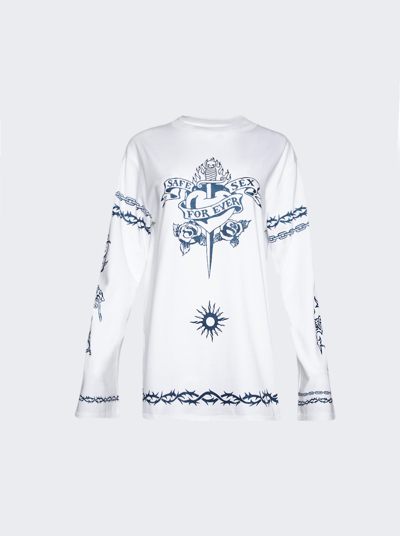 Jean Paul Gaultier Printed Cotton T-shirt In White