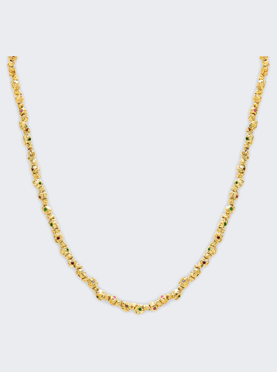 Veneda Carter Signature Gemstone Necklace In Gold