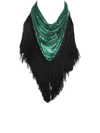 RABANNE PACO RABANNE CHAINMAIL FRINGE DETAILED SCARF