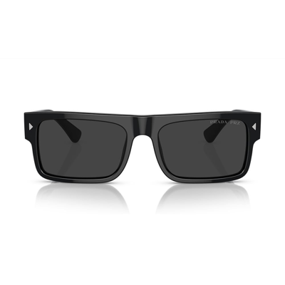 Prada Eyewear Rectangle Frame Sunglasses In Black