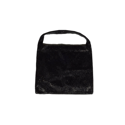 Rabanne Paco  Pixel Mesh Embellished Tote Bag In Black