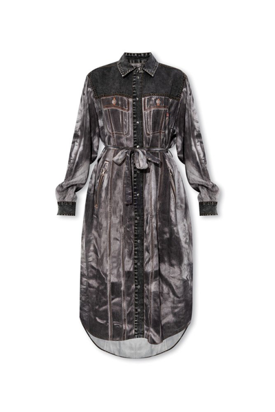 Diesel D Anish A Belted Shirtdress In Multi