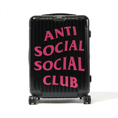 Pre-owned Anti Social Social Club X Rimowa Assc Carry On In Box In Black