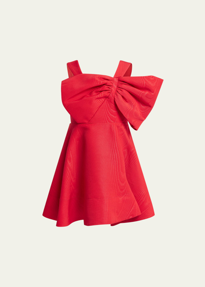 Bardot Junior Stefania Mini Bow Dress In Fire Red