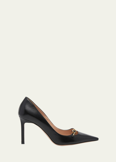 Tom Ford Angelina Leather Buckle Pumps In 1n001 Black