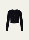 AKRIS PUNTO STUD BUTTON KNIT CARDIGAN