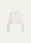 DL1961 GIRL'S LONG SLEEVE CROPPED T-SHIRT