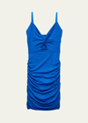 Katiej Nyc Girl's Amelia Cutout Dress In Cobalt