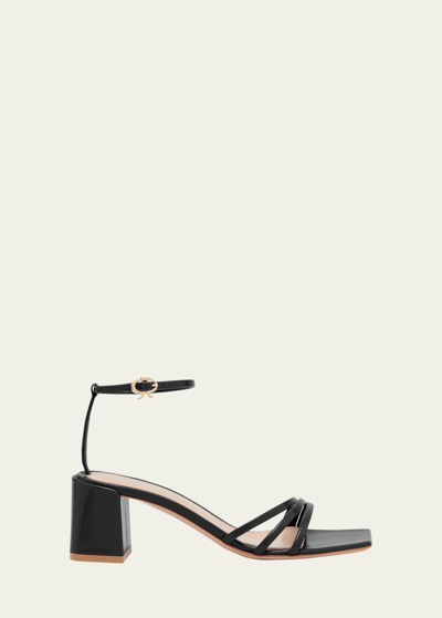 Gianvito Rossi Leather Ankle-strap Sandals In Black