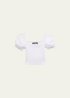 Katiej Nyc Girl's Marlee Smocked Top In White