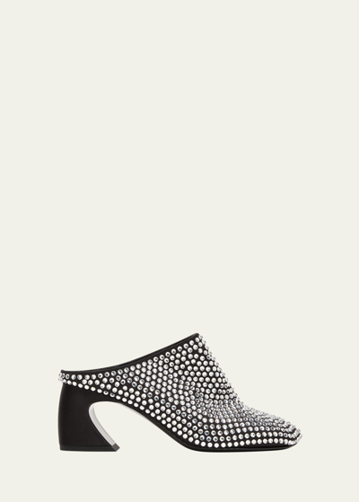 3.1 Phillip Lim / フィリップ リム Crystal Comma-heel Slide Mules In Black