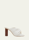 Jw Anderson Corner Twisted Pleated Detail High-heeled Sandals In White