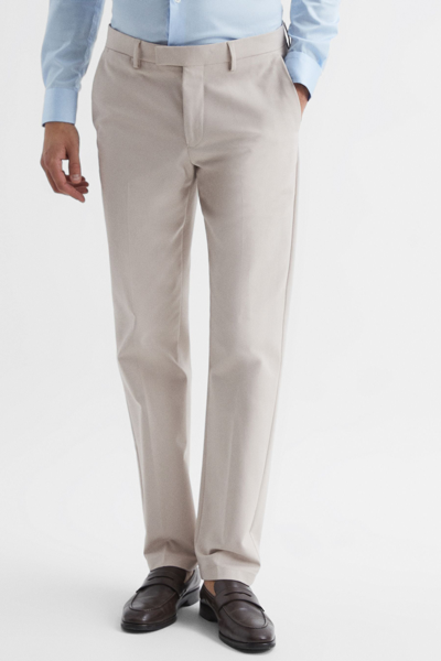 Reiss Reg - Stone Eastbury Reg Cotton Blend Chinos, Uk 36 S