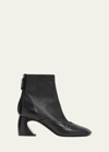 3.1 Phillip Lim Leather Comma Block-heel Ankle Booties In Black