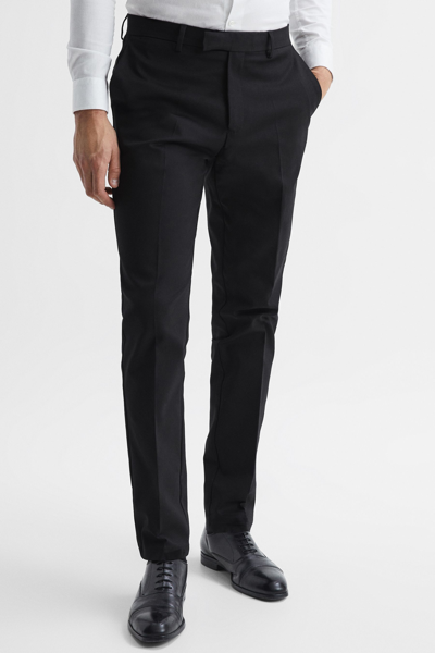 Reiss Black Slim Fit Chinos In Black