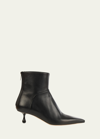 JIMMY CHOO CYCAS LEATHER ANKLE BOOTS