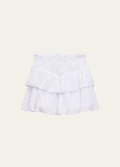 Katiej Nyc Kids' Girl's Brooke Smocked Skirt In White