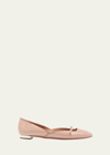 Aquazzura Soul Sister Buckle Ballerina Flats In Pink