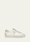 Golden Goose Hi Star Embossed Leather Low-top Sneakers In White Ice Silver
